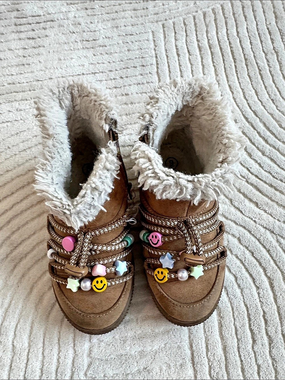 Cat & Jack Toddler Brown Fur-Lined Boots Size 9